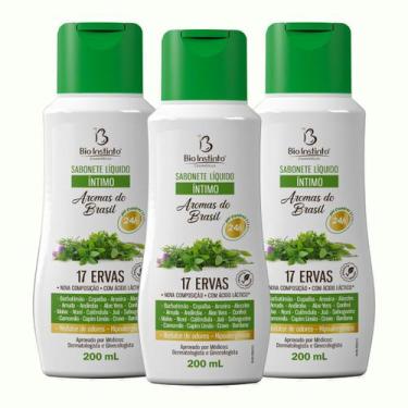 Imagem de KIT 3 UNDs Sabonete Íntimo Líquido 17 Ervas Bio Instinto 600 ml  ph Eq