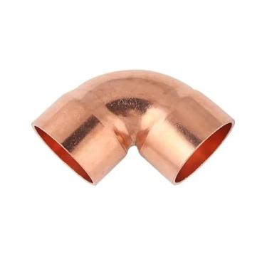 Imagem de 1/10.2 cm 3/20.3 cm 1/5.1 cm 6,35 8 10 14 15 16-219 mm ID solda de alimentação de extremidade de cobre puro acoplador de encaixe de encanamento de cotovelo de 90 graus (ID 70 mm parede 2,0 mm)