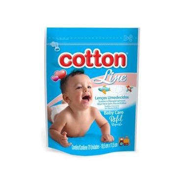 Imagem de Refil Lenço Umedecido Baby Care 70 Unid., Cotton Line