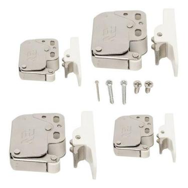 Imagem de Kit 4 Fecho Toque E Abra Push Open Articulado Móveis Fgvtn - Niquelado