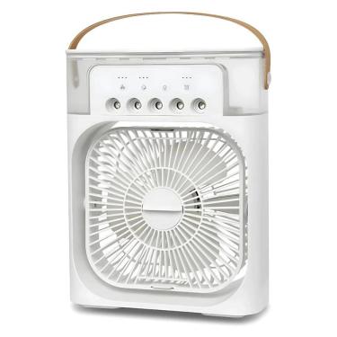 Imagem de Climatizador Portátil 4 em 1: Ventilador, Umidificador, Aromatizador e LED