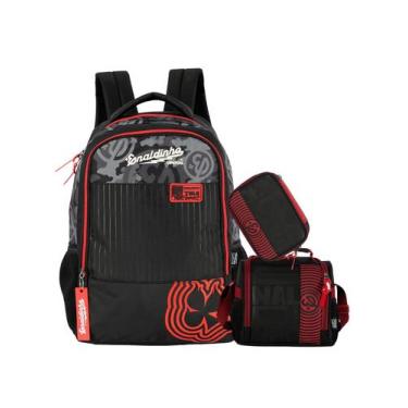 Imagem de Kit Enaldinho Mochila Costas + Lancheira + Estojo Box Luxo - Luxcel, P