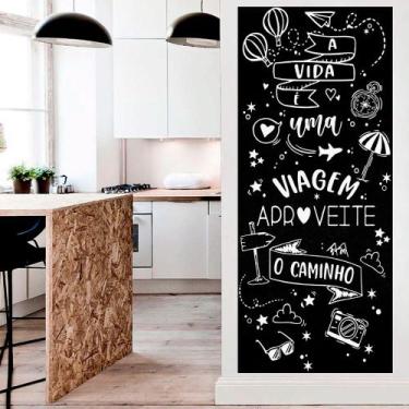 Imagem de Papel de Parede Painel Frase A Vida é Uma Viagem - TACOLADO PAPEL DE P