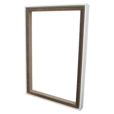 Imagem de Moldura Canaleta Flutuante para Telas Decorativas 4,5cm 40x60cm c/ cha