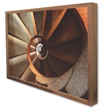 Imagem de Quadro Decorativo Arquitetura Escadas em Moldura Caixa - TaColado, 40 