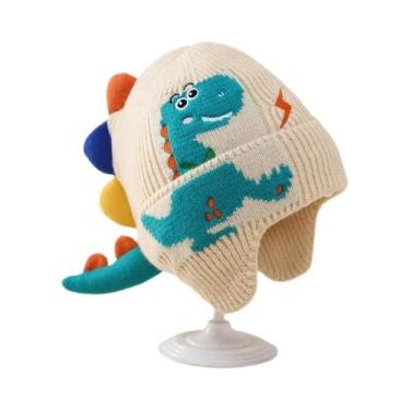 Imagem de Gorro De Proteção Para Ouvidos De Bebê Em 3D Com Estampa De Dinossauro