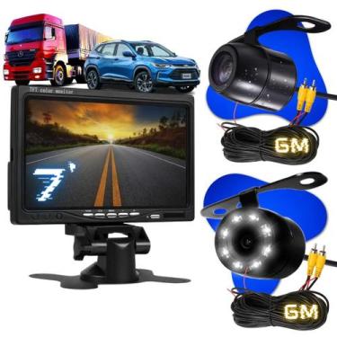 Imagem de Tela Monitor Lcd Van Caminhão Ônibus 1 Câmera Ré + 1 Frontal - CARDAD
