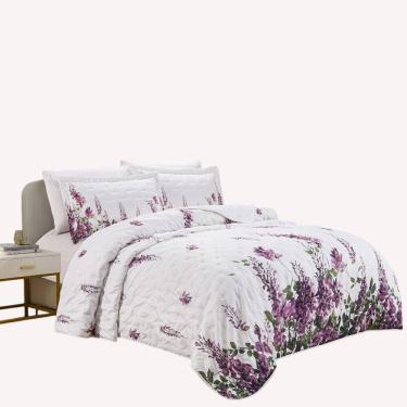 Imagem de Cobre Leito Queen Delicatto Micropercal 300 Fios 100% Poliéster - Ramo_lil