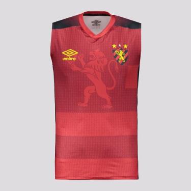 Imagem de Regata Umbro Sport Recife Aquecimento 2023 Vermelha