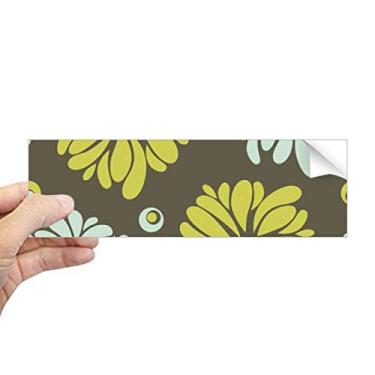 Imagem de DIYthinker Adesivo de flor de crisântemo amarelo flor retangular para-choques notebook janela decalque