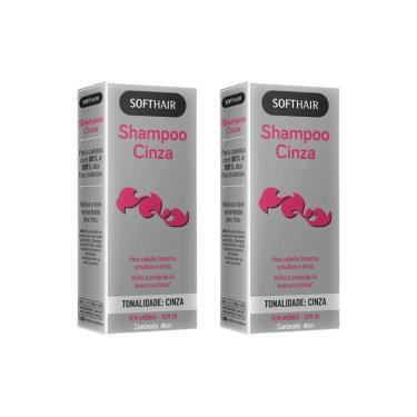 Imagem de Shampoo Soft Hair 60ml Cinza - Kit C/ 2un