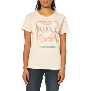 Imagem de Roxy Camiseta feminina Boyfriend Crew, Tapioca Ray 241 Exc, GG