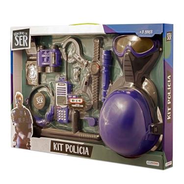 Imagem de Brincando de ser kit policia com capacete multikids br965