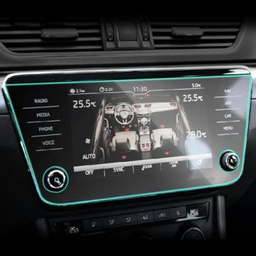 Imagem de SPIDHYOY Console interior do carro, tela de rádio, filme TPU transparente, filme de navegação GPS, antiarranhões, para Skoda Superb 2018-2023