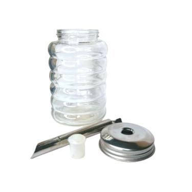 Imagem de KIT 4 Açucareiros de Vidro com Bico Dosador Inox Restaurante