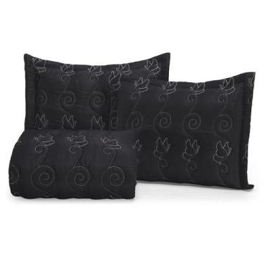 Imagem de Roupa de cama Eva Casal 3 Peças Matelada Cama Box - ENXOVAIS CRISTIANE