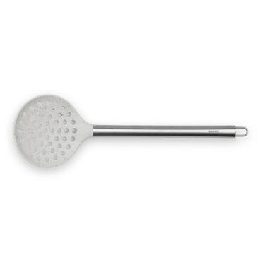 Imagem de Espumadeira Aço Inoxidável Base Silicone 34,5 cm Para Panela Antiadere