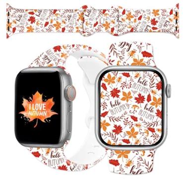 Imagem de Blinket Pulseira esportiva de outono e ação de graças compatível com Apple Watch, série SE/7/6/5/4/3/2/1, 42 mm-49 mm, estilo A