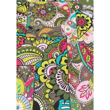 Imagem de Tecido Jacquard Estampado Abstrato Floral Fundo Cinza - 1,40m de Largu