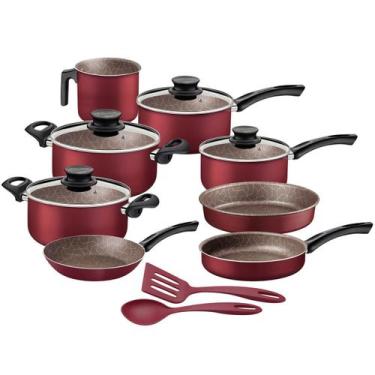 Imagem de Jogo de Panelas 10 Peças Tramontina Paris Antiaderrente em Alumínio Ve