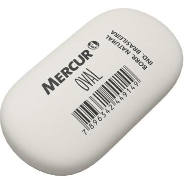 Imagem de Borracha Branca OVAL Novo Tamanho - Pote com 18 Unidades - Mercur