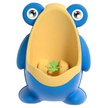 Imagem de menolana Penico mictório pendurado xixi dos desenhos animados portátil fixado na parede crianças potty mictório com alvo alvo para crianças meninos, Azul