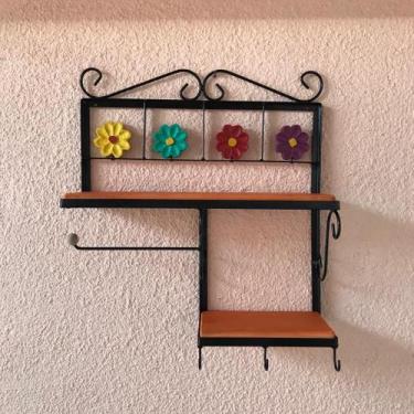 Imagem de Prateleira Porta Condimentos/Papel Toalha Flor - Minas Artesanato
