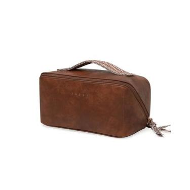 Imagem de Bolsa de Maquiagem EACHY Travel Large à Prova D'Água - I-Brown