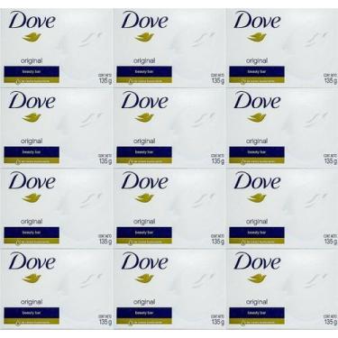 Imagem de Sabonete Dove White Cream Bar - Pacote com 12 Unidades (135g cada)