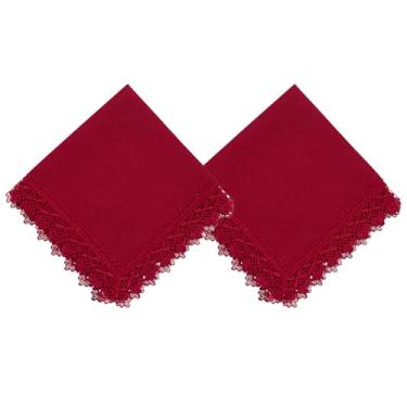 Imagem de Rafimex, Kit 2 Un Guardanapo Renda Guipir Vermelho 45X45Cm Rafimex