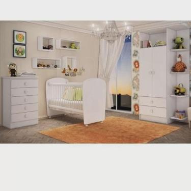 Imagem de Quarto de Bebê Completo Leãozinho com Guarda-Roupa 2 Portas, Cômoda e Berço Espresso Móveis