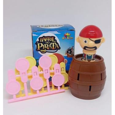 Imagem de Jogo Mini Barril Pula Pirata Brinquedo Infantil Art Brink