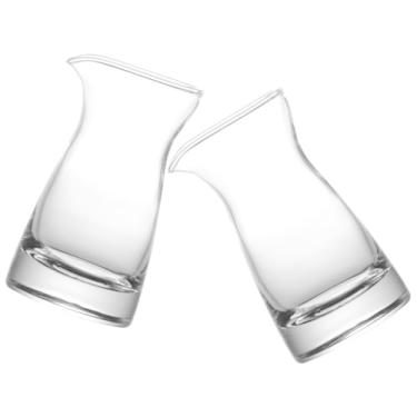 Imagem de Gatuida Jarra de vidro com 2 peças, jarra de leite, jarra de servir, jarra de vinho, jarra de vidro, mini jarra de 80 ml, decantador de uísque para vinho, jantares, degustações, bares, restaurantes