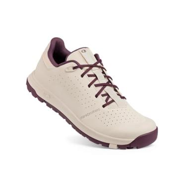 Imagem de Crankbrothers Tênis de ciclismo unissex com estampa de trilha, Branco/roxo, 10.5 Women/9 Men