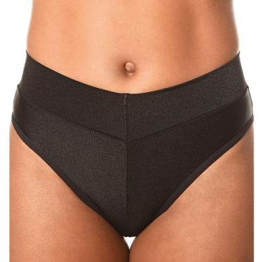 Imagem de Calcinha Demillus Cítara 26065 Cintura Alta Microfibra, Preto, P
