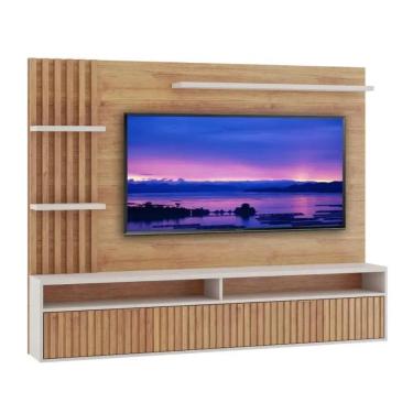 Imagem de Painel Home para Tv até 65 Polegadas 1 Porta Versalhes Mel e Off 180cm
