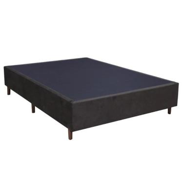 Imagem de Base Para Cama Box Casal 138cm Suede Liso Tower Nw Marrom - Gazin