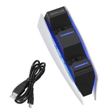 Imagem de Carregador Controle Duplo Playstation 5 Honcam Dualsense Ps5