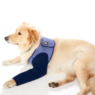 Imagem de Coodeo Roupa de recuperação para cães, alternativa para coleira cônica, manga de recuperação de cães resistente à abrasão, lavável com 2,5 mm de espessura e à prova d'água, ferimentos em animais de