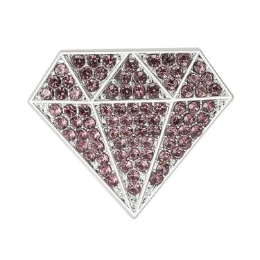 Imagem de Broche em forma de diamante cintilante, zircônia cúbica, cristal, strass, lapela, colarinho, terno, chapéu, crachás, acessórios de roupas, delicados, festa de casamento, férias, joia de flor na lapela
