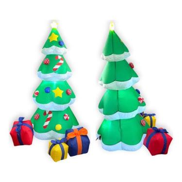 Imagem de Árvore De Natal Presentes Inflável Luz Enfeite Bivolt 1,90m - Top Nata