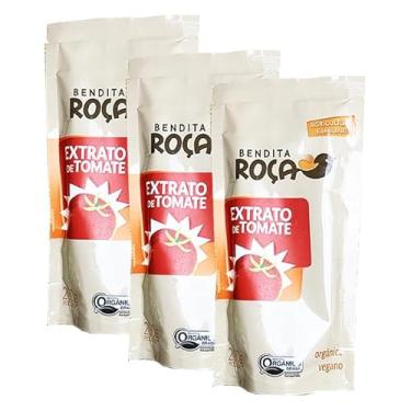 Imagem de Kit 3x: Extrato De Tomate Orgânico Sachê Bendita Roça 200g