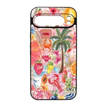 Imagem de qizjio Capa de telefone de verão à prova de choque com colagem protetora para Google Pixel 9 Pro XL