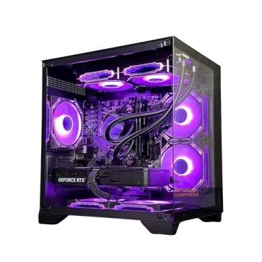 Imagem de PC Gamer Ryzen 7 5700X, 32GB DDR4 3200MHz, RTX 5060 8GB, SSD 1TB NVMe, Preto– Full Black Premium Water Cooler RGB e Cabos Sleeved (PRETO)