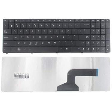 Imagem de SUNMALL Substituição de teclado sem moldura compatível com Asus n53 k54l x55 x55u x55a x54c x54h x55vd x55c f55 f75 f75 R500D R500DE R500N Series Laptop preto layout dos EUA