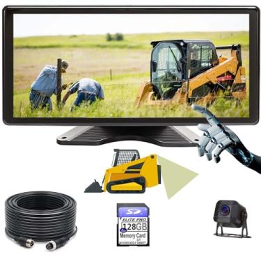 Imagem de Skid Steer Monitor de 10,36 polegadas, tela sensível ao toque, áudio grande 1080p, câmera de backup de imagem 1080p, vídeo DVR integrado para trailer, caminhão, trailer, traseiro, sistema à prova