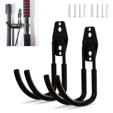 Imagem de Shakas Suporte Para Carregador De Veículos Elétricos (Ev) Montagem Em Parede, Ganchos Aço Garagem Alta Resistência, Acessório Organizador Cabos (Gancho Dobrável)