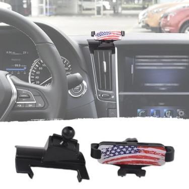 Imagem de Aotumcer Suporte de telefone de carro para acessórios Infiniti Q50 Q60 Q60S, suporte de painel para celular Infiniti Auto 2015-2022 não afeta a saída de ar (B)