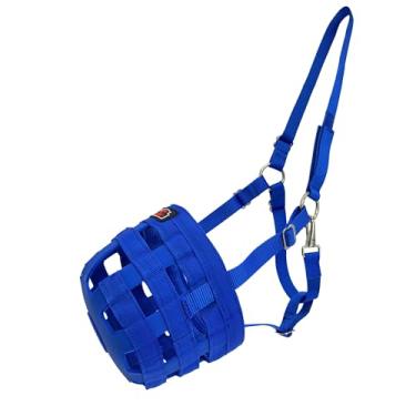 Imagem de BARN & STABLE Focinheira de pastagem de cavalos com frente única ajustável focinheira de cavalo de fácil respiração ajuste confortável com fivelas e alças evita laminite