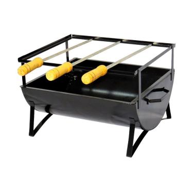 Imagem de Churrasqueira Aço Carbono 3 Espeto Ab 36x30x24cm